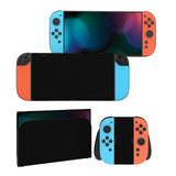 PlayVital for Nintendo Switch 2 Skin Full Set (2-Pack) - Protective Vinyl Decal Stickers for Switch 2 Console, Joycons, Handle Grips & Dock | No Residue, Anti-Scratch - Blue & Orange - YUDNT024