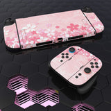 PlayVital for Nintendo Switch 2 Skin Full Set (2-Pack) - Protective Vinyl Decal Stickers for Switch 2 Console, Joycons, Handle Grips & Dock | No Residue, Anti-Scratch - Cherry Blossoms Petals - YUDNT011