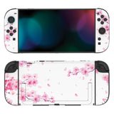 PlayVital for Nintendo Switch 2 Skin Full Set (2-Pack) - Protective Vinyl Decal Stickers for Switch 2 Console, Joycons, Handle Grips & Dock | No Residue, Anti-Scratch - Cherry Blossoms Petals A - YUDNT008