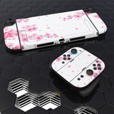 PlayVital for Nintendo Switch 2 Skin Full Set (2-Pack) - Protective Vinyl Decal Stickers for Switch 2 Console, Joycons, Handle Grips & Dock | No Residue, Anti-Scratch - Cherry Blossoms Petals A - YUDNT008