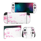 PlayVital for Nintendo Switch 2 Skin Full Set (2-Pack) - Protective Vinyl Decal Stickers for Switch 2 Console, Joycons, Handle Grips & Dock | No Residue, Anti-Scratch - Cherry Blossoms Petals A - YUDNT008