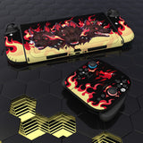 PlayVital for Nintendo Switch 2 Skin Full Set (2-Pack) - Protective Vinyl Decal Stickers for Switch 2 Console, Joycons, Handle Grips & Dock | No Residue, Anti-Scratch - Infernal Hounds - YUDNT016