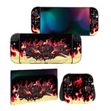 PlayVital for Nintendo Switch 2 Skin Full Set (2-Pack) - Protective Vinyl Decal Stickers for Switch 2 Console, Joycons, Handle Grips & Dock | No Residue, Anti-Scratch - Infernal Hounds - YUDNT016