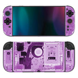 PlayVital for Nintendo Switch 2 Skin Full Set (2-Pack) - Protective Vinyl Decal Stickers for Switch 2 Console, Joycons, Handle Grips & Dock | No Residue, Anti-Scratch - Purple Tear Down - YUDNT019