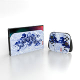 PlayVital for Nintendo Switch 2 Skin Full Set (2-Pack) - Protective Vinyl Decal Stickers for Switch 2 Console, Joycons, Handle Grips & Dock | No Residue, Anti-Scratch - Qinghua Porcelain Style - YUDNT009