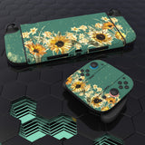 PlayVital for Nintendo Switch 2 Skin Full Set (2-Pack) - Protective Vinyl Decal Stickers for Switch 2 Console, Joycons, Handle Grips & Dock | No Residue, Anti-Scratch - Sunflowers - YUDNT014