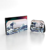 PlayVital for Nintendo Switch 2 Skin Full Set (2-Pack) - Protective Vinyl Decal Stickers for Switch 2 Console, Joycons, Handle Grips & Dock | No Residue, Anti-Scratch - The Great Wave - YUDNT012