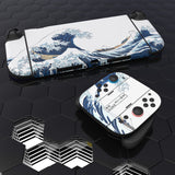 PlayVital for Nintendo Switch 2 Skin Full Set (2-Pack) - Protective Vinyl Decal Stickers for Switch 2 Console, Joycons, Handle Grips & Dock | No Residue, Anti-Scratch - The Great Wave off Kanagawa - YUDNT005