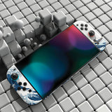 PlayVital for Nintendo Switch 2 Skin Full Set (2-Pack) - Protective Vinyl Decal Stickers for Switch 2 Console, Joycons, Handle Grips & Dock | No Residue, Anti-Scratch - The Great Wave off Kanagawa - YUDNT005