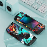 PlayVital Full Set Protective Skin Decal for Steam Deck LCD, Custom Stickers Viny Cover for Steam Deck OLED - Bats Zombie - SDTM100