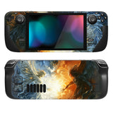 PlayVital Full Set Protective Skin Decal for Steam Deck LCD, Custom Stickers Viny Cover for Steam Deck OLED - Clash - SDTM099