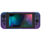 PlayVital Gradient Translucent Bluebell Cover for NS Switch Console, NS Joycon Handheld Controller Separable Protector Hard Shell, Customized Dockable Protective Case for NS Switch - NTP347V2