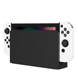 PlayVital White Cover for NS Switch Console, NS Joycon Handheld Controller Separable Protector Hard Shell, Customized Dockable Protective Case for NS Switch - NTP349