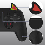 PlayVital Cute Demon Silicone Grip Cover for Nintendo Switch Pro Controller, Anti-Slip Protective Skin with Joystick Caps and Stickers Compatible with Nintendo Switch Pro - Black - AMDNPP005