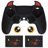 PlayVital Cute Demon Controller Silicone Case Compatible With PS5 Controller - Black - DEPFP001