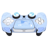 PlayVital Cute Demon Controller Silicone Case Compatible With PS5 Controller - Blue - DEPFP004