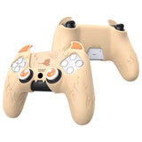 PlayVital Cute Demon Controller Silicone Case Compatible With PS5 Controller - Orange - DEPFP007