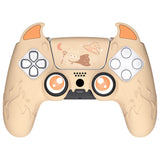 PlayVital Cute Demon Controller Silicone Case Compatible With PS5 Controller - Orange - DEPFP007