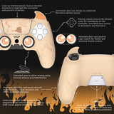 PlayVital Cute Demon Controller Silicone Case Compatible With PS5 Controller - Orange - DEPFP007