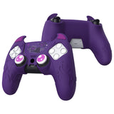 PlayVital Cute Demon Controller Silicone Case Compatible With PS5 Controller - Purple - DEPFP002