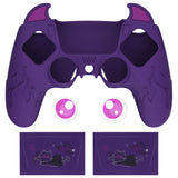 PlayVital Cute Demon Controller Silicone Case Compatible With PS5 Controller - Purple - DEPFP002