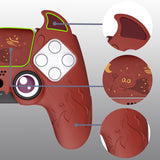 PlayVital Cute Demon Controller Silicone Case Compatible With PS5 Controller - Red - DEPFP005