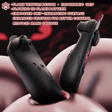 PlayVital Cute Demon Protective Shell for Nintendo Switch 2, Kawaii Anti-Slip Silicone Grip Cover +  Dockable Hard Case for Nintendo Switch 2 with Thumb Grips & Sticker, Shockproof - Black - EVGNTP001