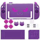 PlayVital Cute Demon Protective Shell for Nintendo Switch 2, Kawaii Anti-Slip Silicone Grip Cover +  Dockable Hard Case for Nintendo Switch 2 with Thumb Grips & Sticker, Shockproof - Purple - EVGNTP002