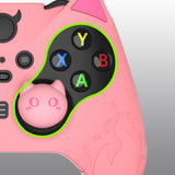 PlayVital Cute Demon Silicone Case Cover for Xbox Elite Wireless Controller Series 2, Kawaii Anti-Slip Shockproof Controller Skin Grip for Xbox Elite Series 2 Core with Thumb Grip Caps - Pink - UQNE2P005