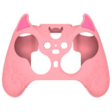 PlayVital Cute Demon Silicone Case Cover for Xbox Elite Wireless Controller Series 2, Kawaii Anti-Slip Shockproof Controller Skin Grip for Xbox Elite Series 2 Core with Thumb Grip Caps - Pink - UQNE2P005