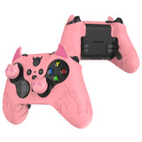 PlayVital Cute Demon Silicone Case Cover for Xbox Elite Wireless Controller Series 2, Kawaii Anti-Slip Shockproof Controller Skin Grip for Xbox Elite Series 2 Core with Thumb Grip Caps - Pink - UQNE2P005