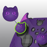 PlayVital Cute Demon Silicone Case Cover for Xbox Elite Wireless Controller Series 2, Kawaii Anti-Slip Shockproof Controller Skin Grip for Xbox Elite Series 2 Core with Thumb Grip Caps - Purple - UQNE2P001