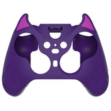 PlayVital Cute Demon Silicone Case Cover for Xbox Elite Wireless Controller Series 2, Kawaii Anti-Slip Shockproof Controller Skin Grip for Xbox Elite Series 2 Core with Thumb Grip Caps - Purple - UQNE2P001