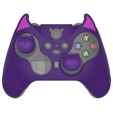 PlayVital Cute Demon Silicone Case Cover for Xbox Elite Wireless Controller Series 2, Kawaii Anti-Slip Shockproof Controller Skin Grip for Xbox Elite Series 2 Core with Thumb Grip Caps - Purple - UQNE2P001