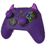 PlayVital Cute Demon Silicone Case Cover for Xbox Elite Wireless Controller Series 2, Kawaii Anti-Slip Shockproof Controller Skin Grip for Xbox Elite Series 2 Core with Thumb Grip Caps - Purple - UQNE2P001