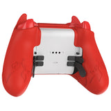 PlayVital Cute Demon Silicone Case Cover for Xbox Elite Wireless Controller Series 2, Kawaii Anti-Slip Shockproof Controller Skin Grip for Xbox Elite Series 2 Core with Thumb Grip Caps - Red - UQNE2P002