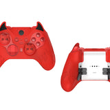 PlayVital Cute Demon Silicone Case Cover for Xbox Elite Wireless Controller Series 2, Kawaii Anti-Slip Shockproof Controller Skin Grip for Xbox Elite Series 2 Core with Thumb Grip Caps - Red - UQNE2P002