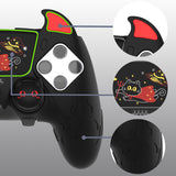 PlayVital Cute Demon Silicone Case for ps5 Edge Controller, Kawaii Controller Cover Skin Gamepad Protector for ps5 Edge Accessories with Touch Pad Sticker & Thumb Grip Caps - Black - MWKEGP001