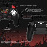 PlayVital Cute Demon Silicone Case for ps5 Edge Controller, Kawaii Controller Cover Skin Gamepad Protector for ps5 Edge Accessories with Touch Pad Sticker & Thumb Grip Caps - Black - MWKEGP001