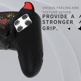 PlayVital Cute Demon Silicone Case for ps5 Edge Controller, Kawaii Controller Cover Skin Gamepad Protector for ps5 Edge Accessories with Touch Pad Sticker & Thumb Grip Caps - Black - MWKEGP001