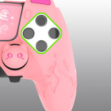 PlayVital Cute Demon Silicone Case for ps5 Edge Controller, Kawaii Controller Cover Skin Gamepad Protector for ps5 Edge Accessories with Touch Pad Sticker & Thumb Grip Caps - Pink - MWKEGP003