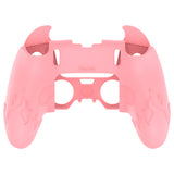 PlayVital Cute Demon Silicone Case for ps5 Edge Controller, Kawaii Controller Cover Skin Gamepad Protector for ps5 Edge Accessories with Touch Pad Sticker & Thumb Grip Caps - Pink - MWKEGP003