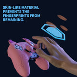 PlayVital Cute Demon Silicone Case for ps5 Edge Controller, Kawaii Controller Cover Skin Gamepad Protector for ps5 Edge Accessories with Touch Pad Sticker & Thumb Grip Caps - Pink - MWKEGP003