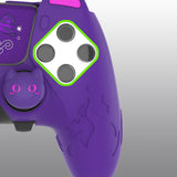 PlayVital Cute Demon Silicone Case for ps5 Edge Controller, Kawaii Controller Cover Skin Gamepad Protector for ps5 Edge Accessories with Touch Pad Sticker & Thumb Grip Caps - Purple - MWKEGP002