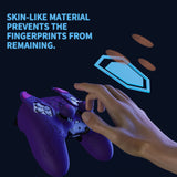 PlayVital Cute Demon Silicone Case for ps5 Edge Controller, Kawaii Controller Cover Skin Gamepad Protector for ps5 Edge Accessories with Touch Pad Sticker & Thumb Grip Caps - Purple - MWKEGP002