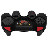 PlayVital Cute Demon Controller Skin for PS4 with Thumb Grips & Stickers, Kawaii Anti-Slip Silicone Controller Cover Grip Protector for PS4 Slim/Pro Controller - Black - BRJP4P001