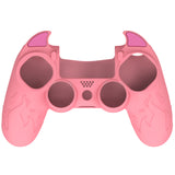 PlayVital Cute Demon Controller Skin for PS4 with Thumb Grips & Stickers, Kawaii Anti-Slip Silicone Controller Cover Grip Protector for PS4 Slim/Pro Controller - Pink - BRJP4P003