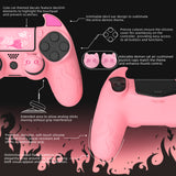 PlayVital Cute Demon Controller Skin for PS4 with Thumb Grips & Stickers, Kawaii Anti-Slip Silicone Controller Cover Grip Protector for PS4 Slim/Pro Controller - Pink - BRJP4P003