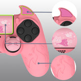 PlayVital Cute Demon Controller Skin for PS4 with Thumb Grips & Stickers, Kawaii Anti-Slip Silicone Controller Cover Grip Protector for PS4 Slim/Pro Controller - Pink - BRJP4P003