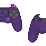 PlayVital Cute Demon Controller Skin for PS4 with Thumb Grips & Stickers, Kawaii Anti-Slip Silicone Controller Cover Grip Protector for PS4 Slim/Pro Controller - Purple - BRJP4P002